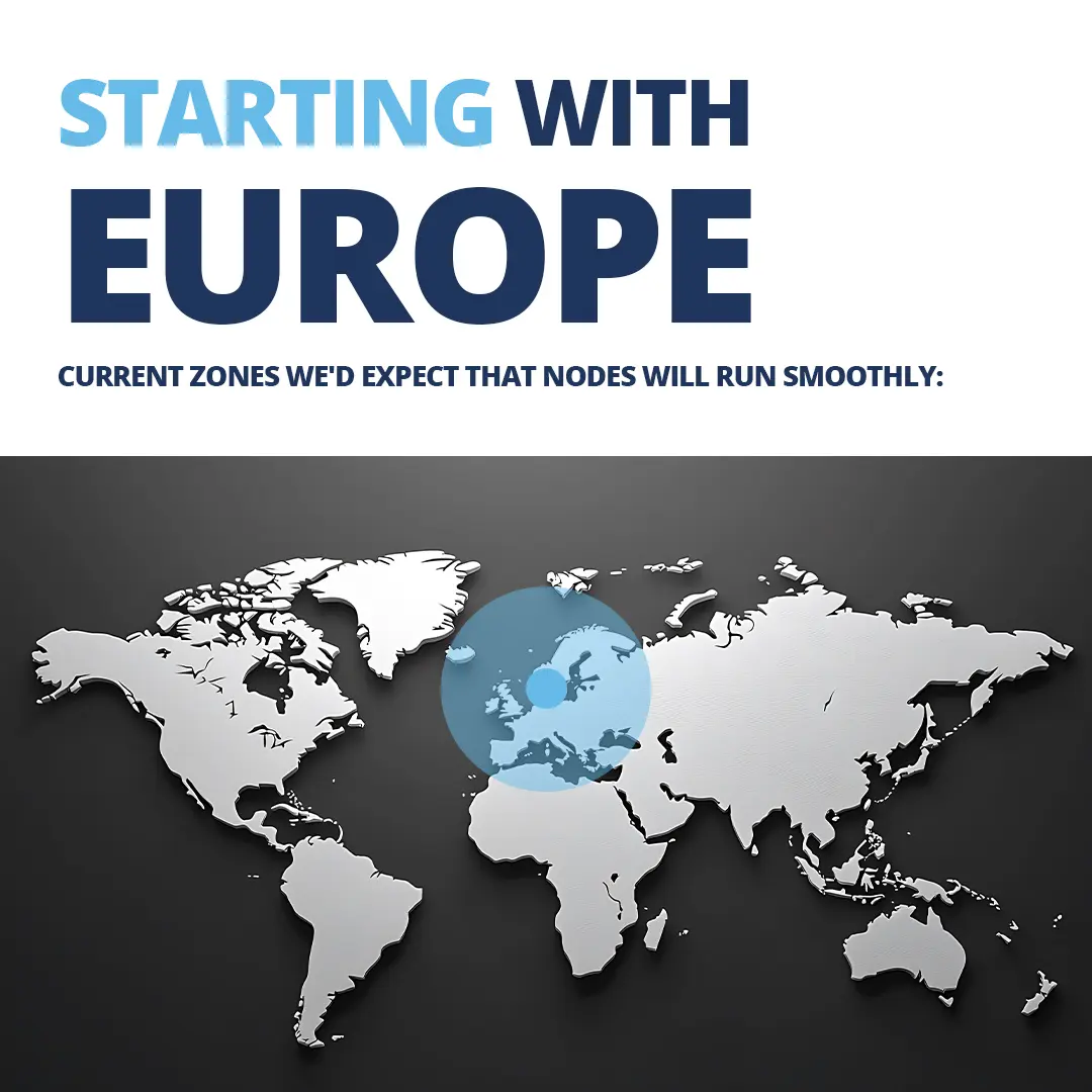 WeSendit Node Network — starting with Europe