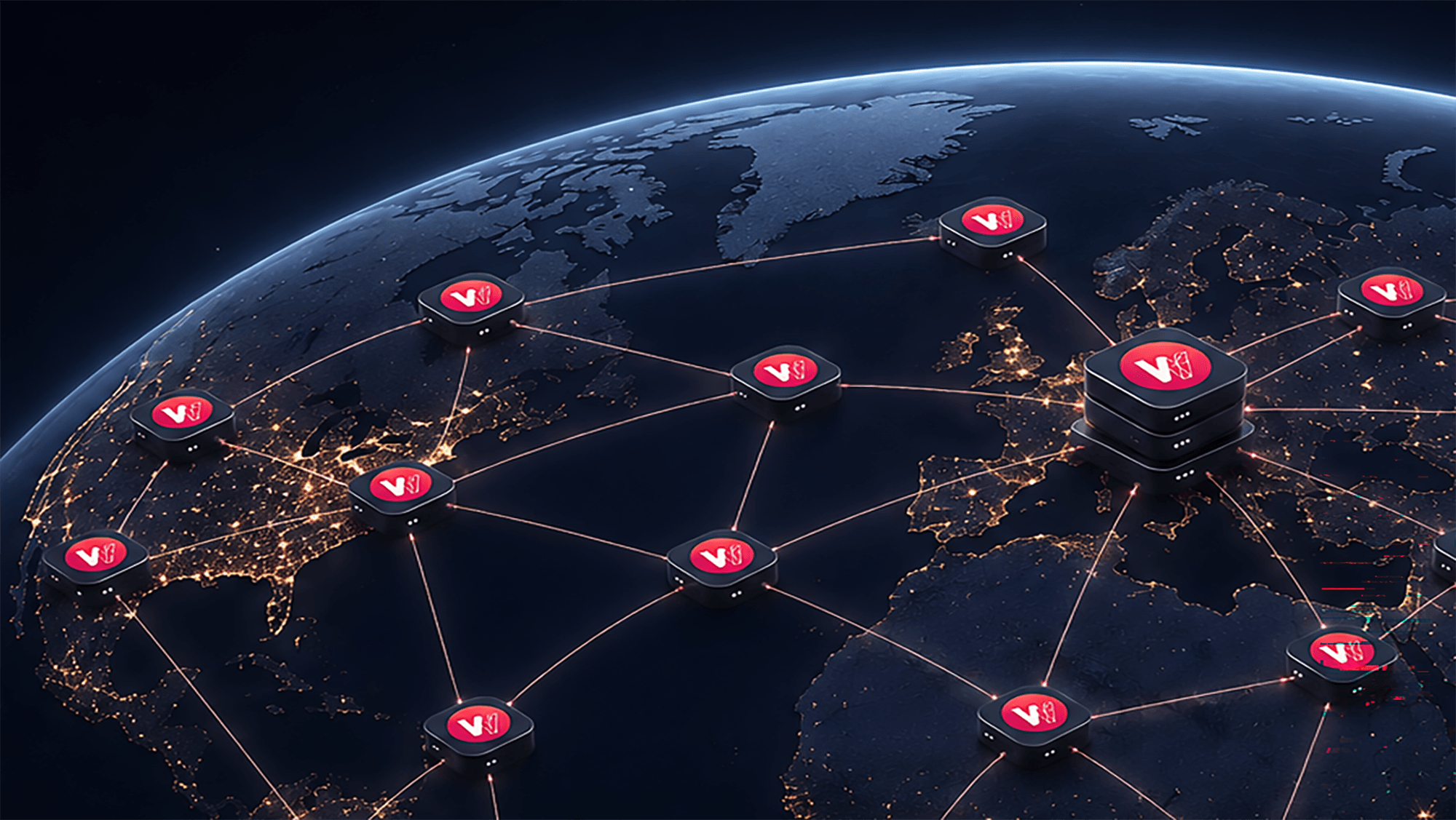 WeSendit Decentralized Storage global node network