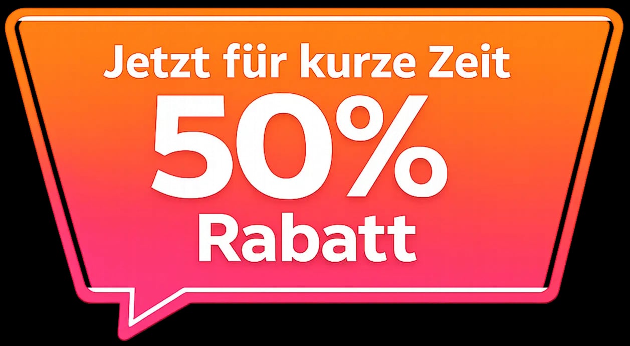 50% Rabatt