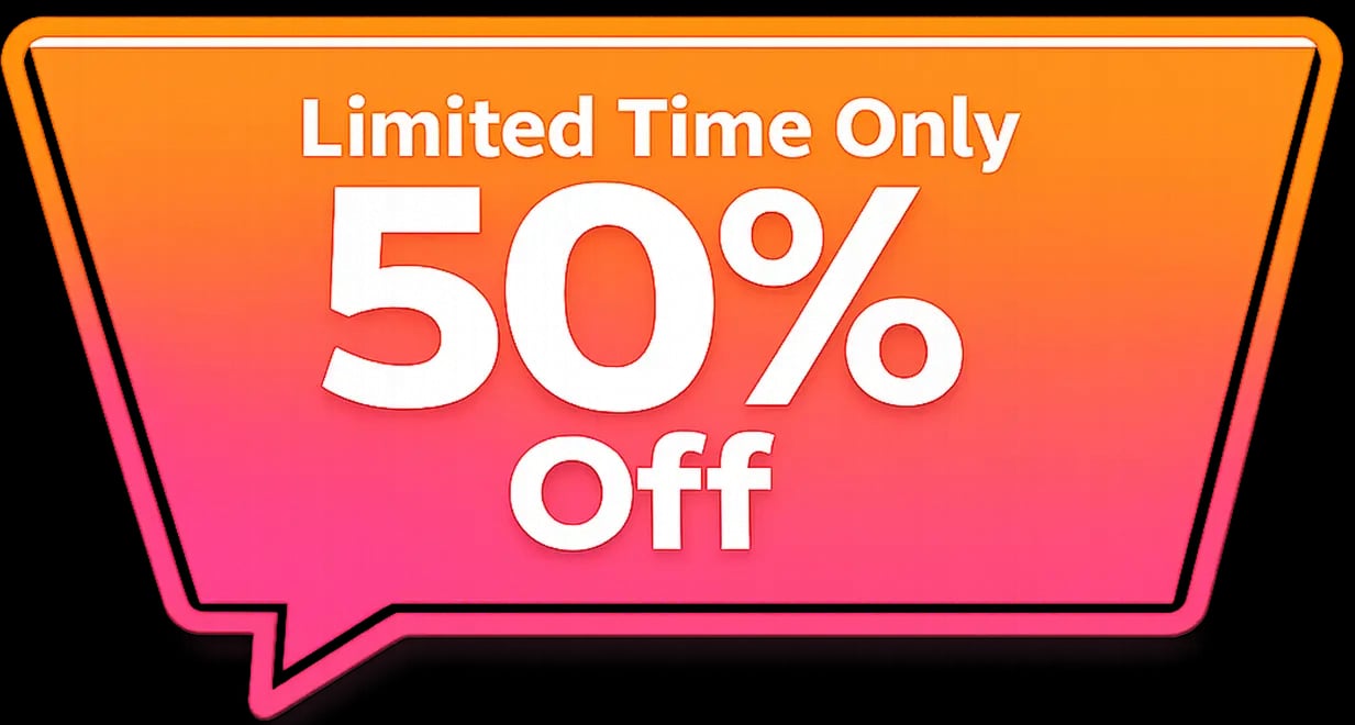 50% Rabatt